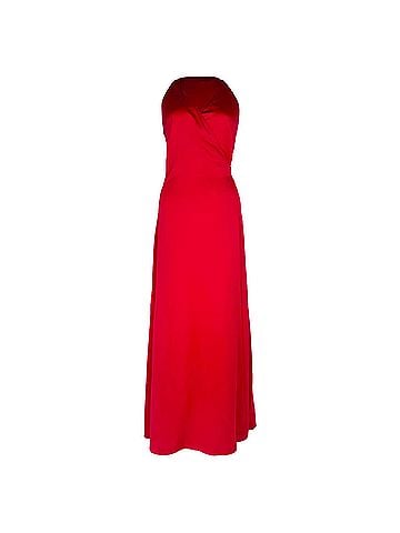 Diane von Furstenberg Diane Von Furstenberg Halter Wrap Dress in Red Triacetate (view 1)