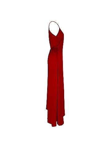 Diane von Furstenberg Diane Von Furstenberg Halter Wrap Dress in Red Triacetate (view 2)