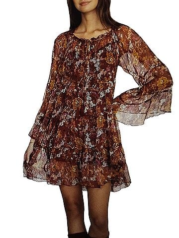 Jade by Johnny Was Daisy floral silk mini Casual Dress (view 1)