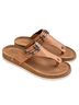 Taos 100% Leather Tan Brown Sandals Size 7 1/2 - photo 1