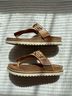 Taos 100% Leather Tan Brown Sandals Size 7 1/2 - photo 3