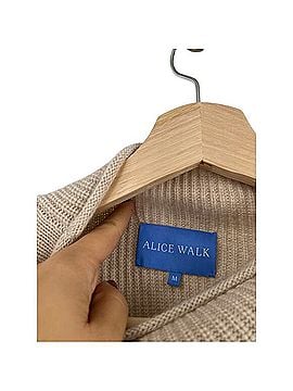 Alice Walk Cream Ribbed roll mock neck cashmere sweater Cashmere Pullover Sweater (view 2)