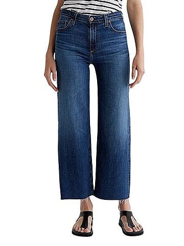 P Collection by AG Adriano Goldschmied Saige Wide Leg Crop Jeans (view 2)