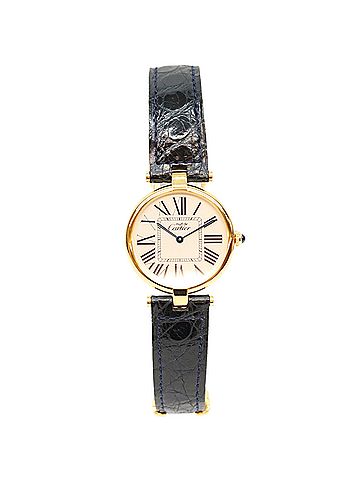 Cartier Cartier 925 W1005454 Must Vendome LM Opa Script:; Run Silver Dial Quartz Watch Gold Ladies (view 2)