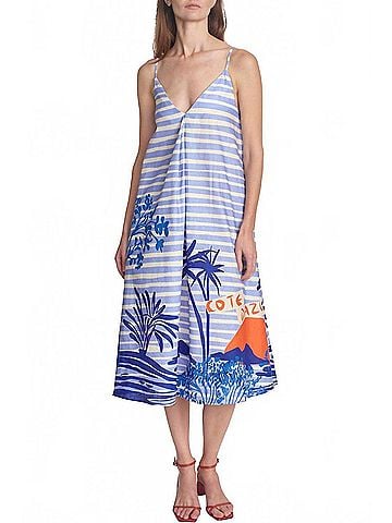 Corey Lynn Calter Cora Midi Dress in Sunset (view 2)