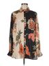 John Mark 100% Polyester Print Brown John Mark Long Sleeve Blouse Size M - photo 1