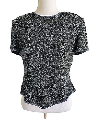 Papell Boutique Evening Short Sleeve Blouse (view 1)
