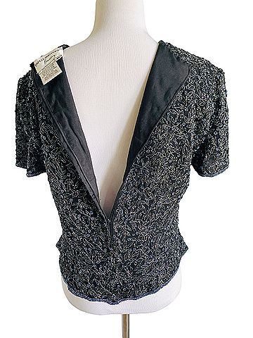Papell Boutique Evening Short Sleeve Blouse (view 2)