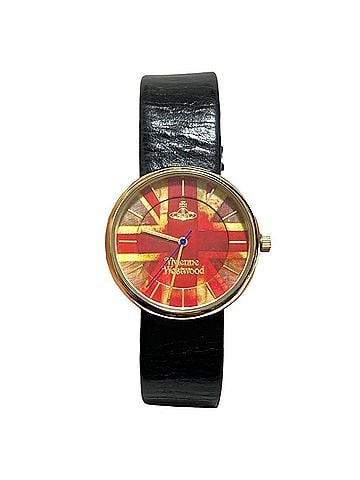 Vivienne Westwood Vivienne Westwood Union Jack Quartz Analog Watch VV021UJBK Red Dial Black Women's (view 1)