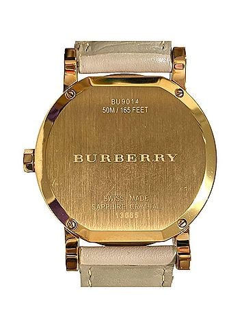 Burberry BURBERRY City Check Stamped Round Dial Watch BU9014 Pink Gold Color Beige Women's (view 2)