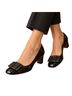 Mezzo 100% Leather Print Black Heels Size 7 1/2 - photo 1