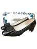 Mezzo 100% Leather Print Black Heels Size 7 1/2 - photo 5