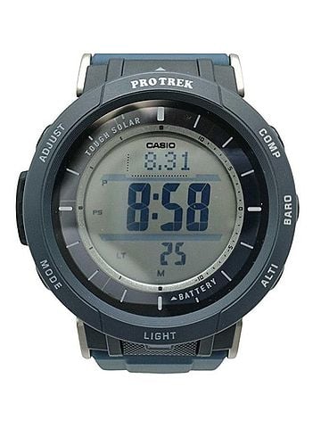 Casio CASIO PRO TREX Climber Line PRG-30-2JF Men's Digital Watch, Black/Green, Resin, Dura-Soft Band (Silicone Resin) (view 1)