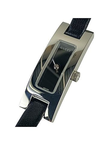 Gucci GUCCI watch 3900L Black Silver Stainless Steel Leather Women's (view 1)