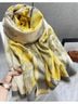 Accessories Floral Yellow Gray Ivory Scarf One size - photo 3