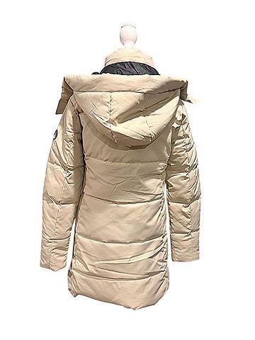 Zyia Active Ivory Quilted Long Puffer Coat Coat (view 2)