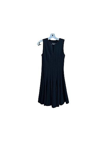 AKRIS Wool Double-Face Dress with Skaters Pleats Cocktail Dress (view 2)