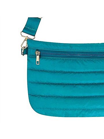 mavi Quilted Puffer Messenger Crossbody Sling Bag (view 2)