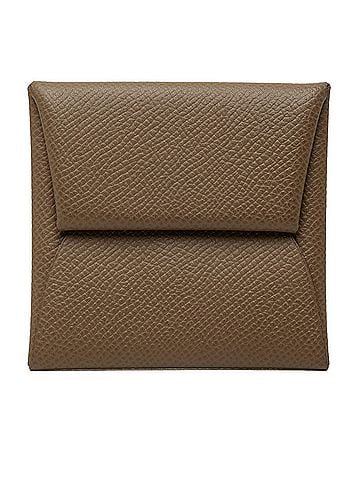 Hermès Hermes Bastia Wallet/Coin Purse, Greige/Silver Leather, Women's (view 1)