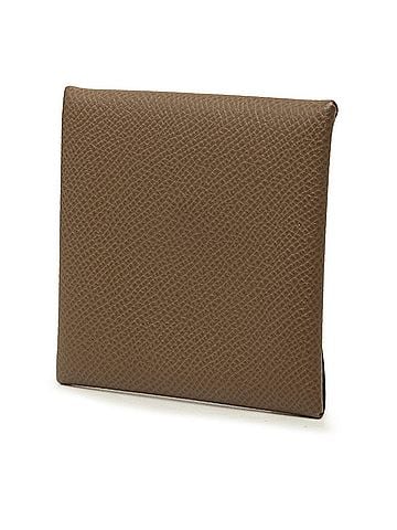 Hermès Hermes Bastia Wallet/Coin Purse, Greige/Silver Leather, Women's (view 2)