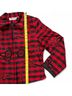 Anage 100% Silk Plaid Red Blazer Size M - photo 4