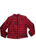Anage 100% Silk Plaid Red Blazer Size M - photo 2