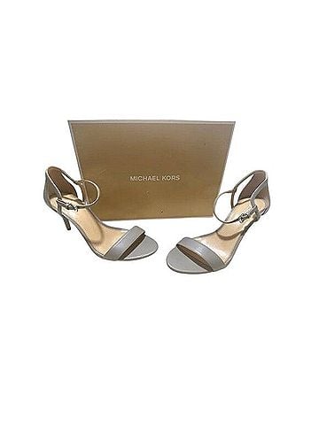 MICHAEL Michael Kors Simone Mid Sand Heels (view 1)