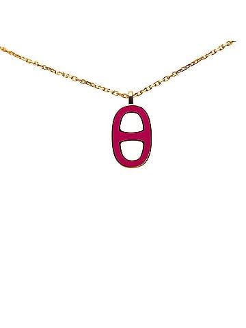 Hermès Hermes Chaine d'Ancre Iliad Necklace, Pink Tones, Gold Plated, Women's HERMES (view 1)