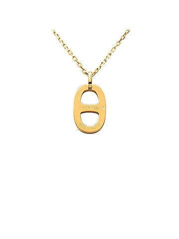 Hermès Hermes Chaine d'Ancre Iliad Necklace, Pink Tones, Gold Plated, Women's HERMES (view 2)