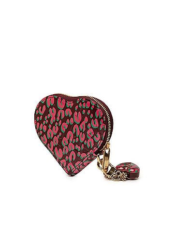Louis Vuitton Louis Vuitton Monogram Vernis Portemonnaie Coeur Leopard Wallet/Coin Purse M91474 Wine Red Purple Pink Patent Leather Women's LOUIS VUITTON (view 2)