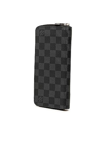 Louis Vuitton Louis Vuitton Damier Graphite Zippy Wallet Vertical Round Zipper Long N63095 Black Gray Leather Men's LOUIS VUITTON (view 2)