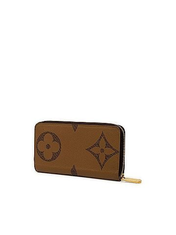 Louis Vuitton Louis Vuitton Monogram Giant Reverse Zippy Wallet, Round Zipper Long M69353, Brown Leather, Women's LOUIS VUITTON (view 2)
