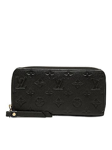 Louis Vuitton Louis Vuitton Monogram Empreinte Zippy Wallet Long Wallet, Round Zipper, M61864, Noir Leather, Women's LOUIS VUITTON (view 1)
