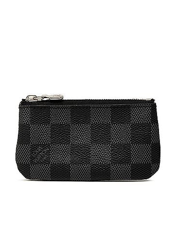 Louis Vuitton Louis Vuitton Damier Graphite Pochette Clé Wallet/Coin Purse N60155 Black Leather Men's LOUIS VUITTON (view 1)