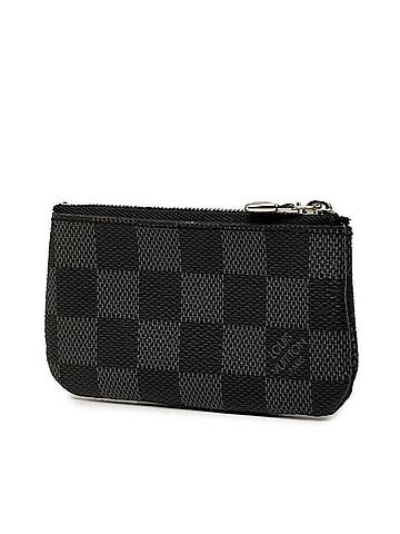Louis Vuitton Louis Vuitton Damier Graphite Pochette Clé Wallet/Coin Purse N60155 Black Leather Men's LOUIS VUITTON (view 2)
