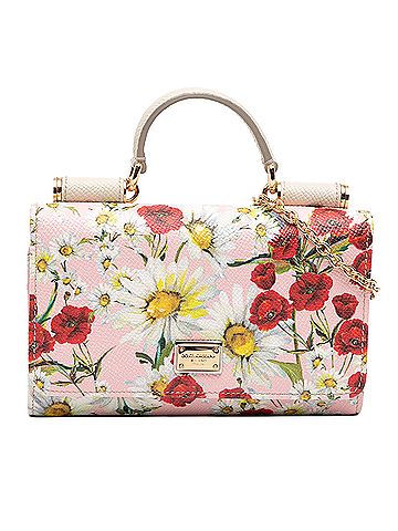 Dolce & Gabbana Mini Leather Floral Von Miss Sicily Satchel (view 1)