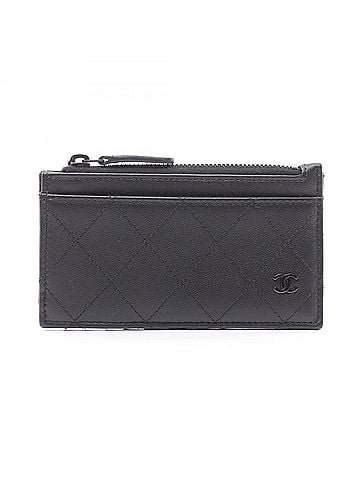 Chanel Chanel Matelassé Wallet/Coin Purse, Leather, Women's, Black (view 1)