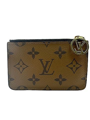 Louis Vuitton LOUIS VUITTON M81912 Porte Cartes Romy Monogram Reverse Wallet Brown (view 1)