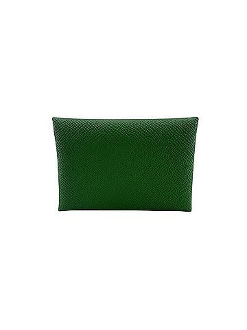 Hermès HERMES Calvi Duo Card Wallet, Green (view 2)