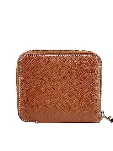 Hermès HERMES Azap Compact Silk In Wallet Lion Coin Case Brown (view 1)