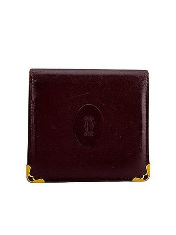 Cartier CARTIER Cartier Leather Bi-fold Wallet, Wine Red (view 1)