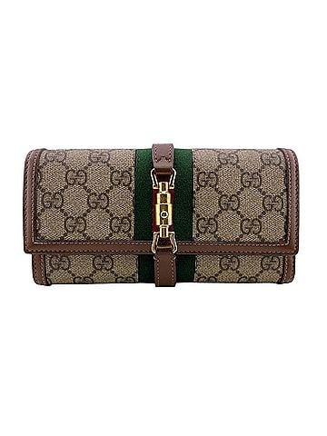 Gucci GUCCI 652681 Jackie GG Supreme Long Wallet, Card Holder, Coin Purse, Brown (view 1)