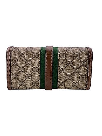 Gucci GUCCI 652681 Jackie GG Supreme Long Wallet, Card Holder, Coin Purse, Brown (view 2)