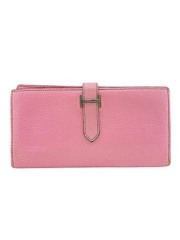 Hermès HERMES Bearn Soufflet Long Wallet, Bifold, Pink, Women's (view 1)
