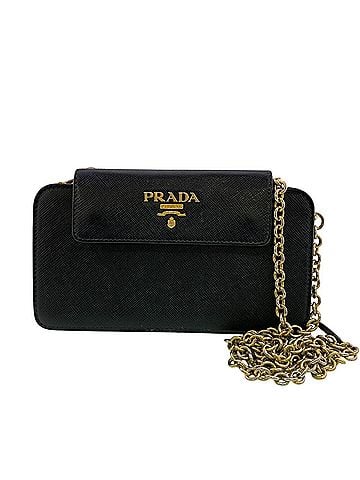 Prada PRADA 1ZH048 Chain Wallet Long Black (view 1)