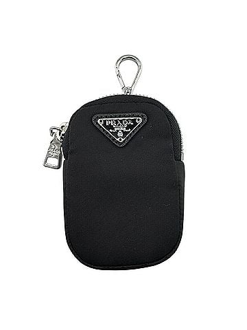 Prada PRADA 1TT119 Key Re-Nylon Mini Triangle Pouch, Black (view 1)