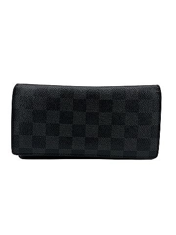 Louis Vuitton LOUIS VUITTON N62665 Portefeuille Brazza Damier Graphite Long Wallet, Gray (view 1)