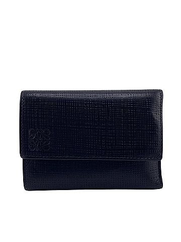 Loewe LOEWE Anagram Linen Tri-fold Wallet in Black, Unisex (view 1)