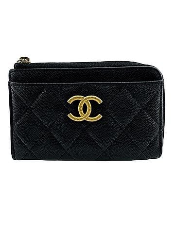 Chanel CHANEL Matelassé Caviar Skin Coin Case Wallet Black (view 1)