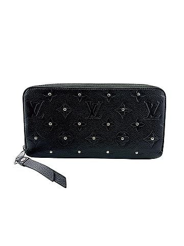 Louis Vuitton LOUIS VUITTON M61442 Platine Studded Zippy Wallet Monogram Empreinte Long Black (view 1)
